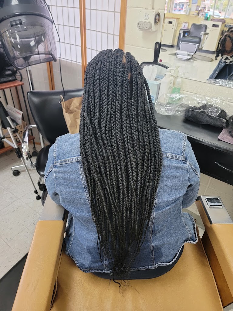 Braided hair result in actual shop